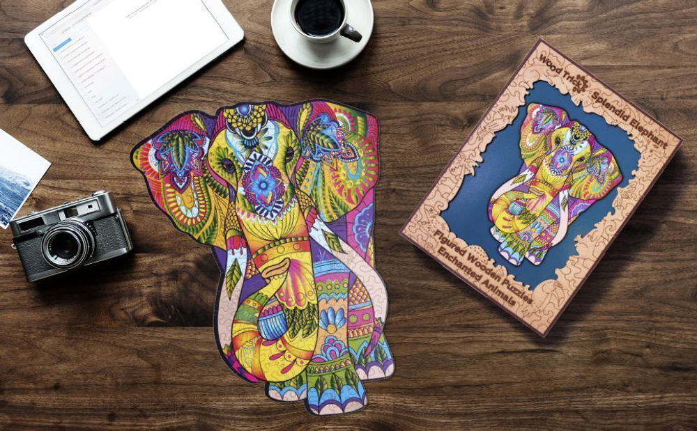 Деревянный пазл Wood Trick Великолепный Слон (36x28 см)