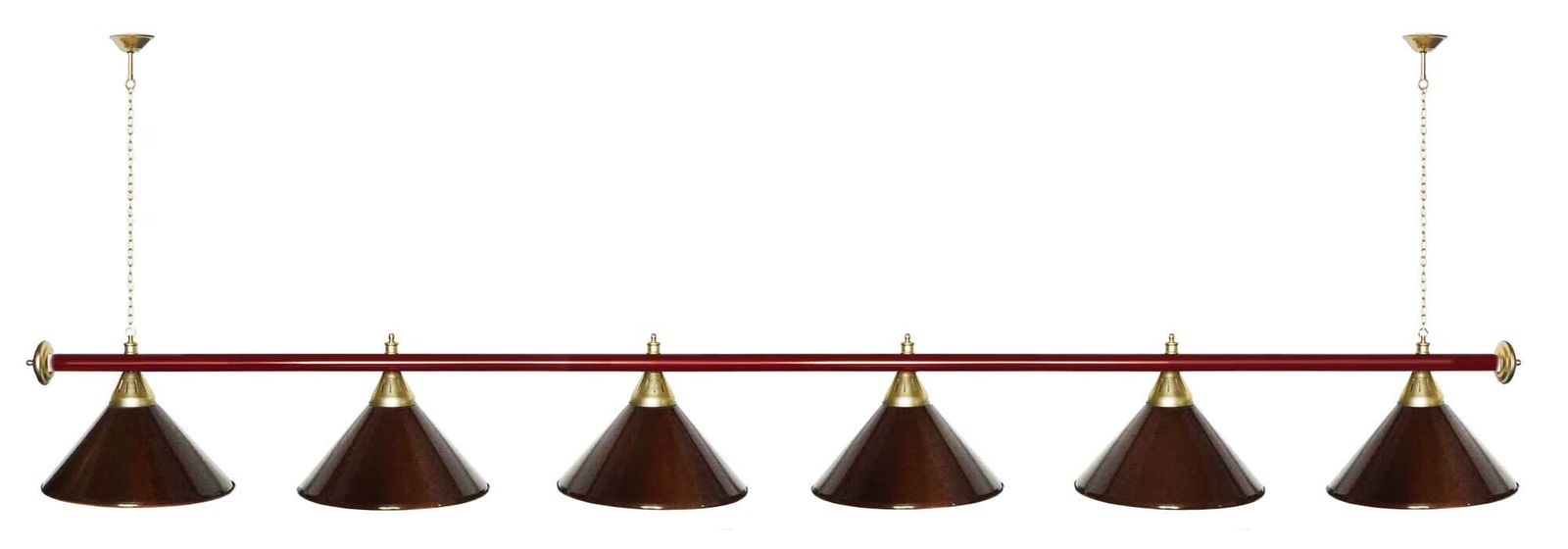 Лампа STARTBILLIARDS 6 пл. (плафоны зеленые,штанга золотая,фурнитура золото) фото №83