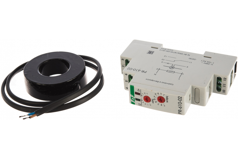Реле контроля тока PR-610-02 (диапазон измер-я тока 100-190А) 230В 10А 1P IP20