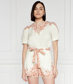 Льняная блузка TWINSET - экрю(241TT2402)