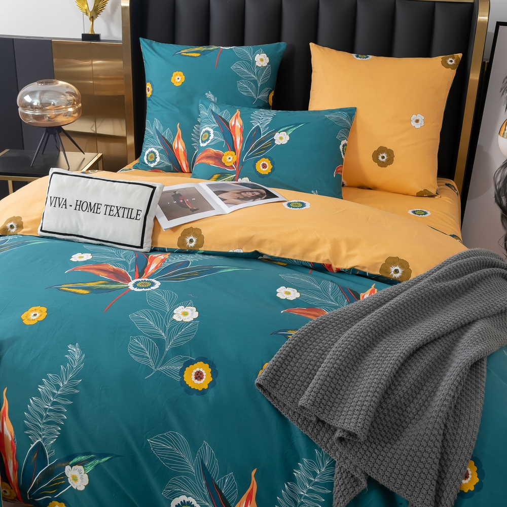 Комплект постельного белья Люкс Сатин 100% хлопок на резинке AR336