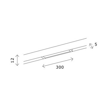 ST667.446.05 Магнитный трековый светильник Черный LED 1*5W 4000K 360Lm Ra&gt;80 100 IP20 L300xW5xH12 24 SUPER5
