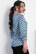 Блуза Мечта сезона (бежево-синяя) Б12910-16М LT Collection