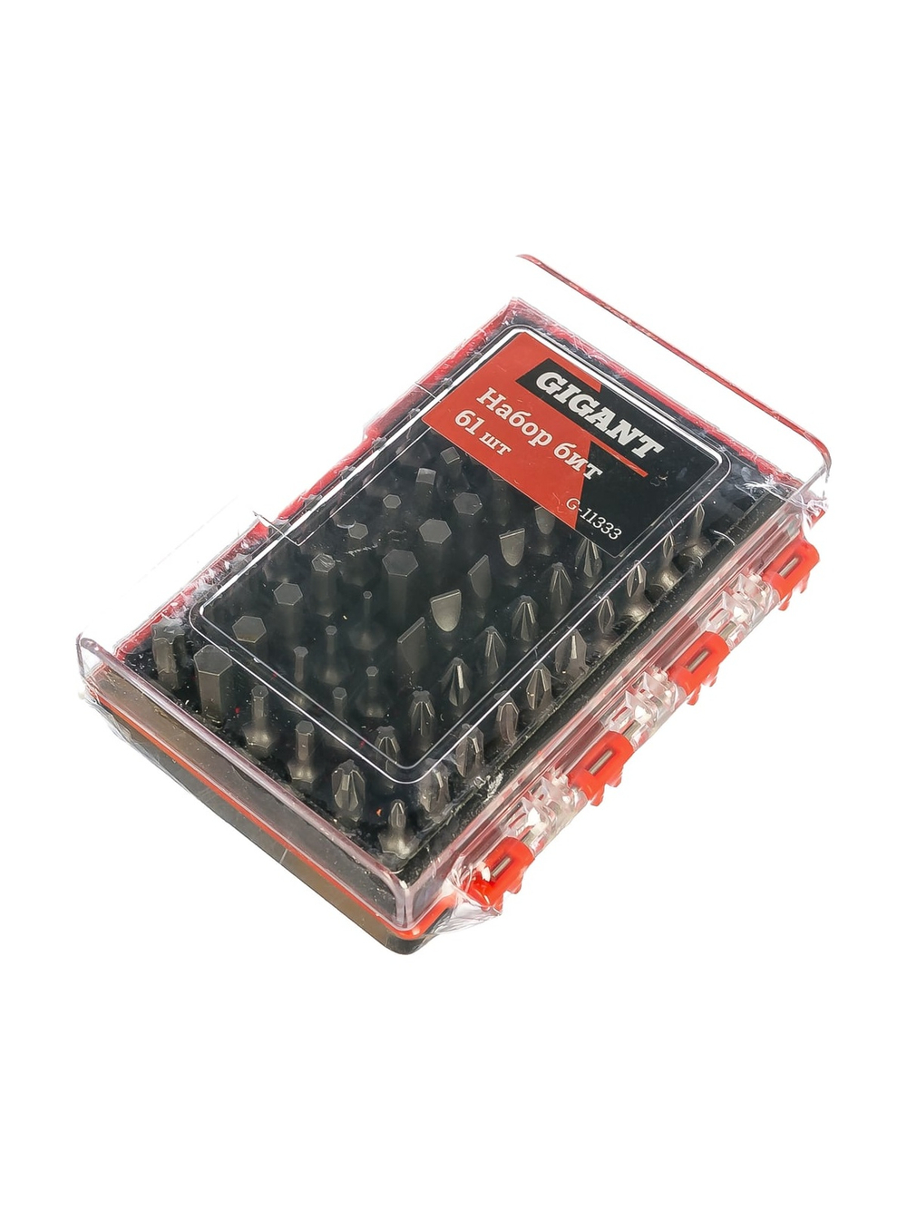 Набор бит 61 шт (PH, PZ, SL, T(TX), HEX, SQ(R)) Gigant G-11333