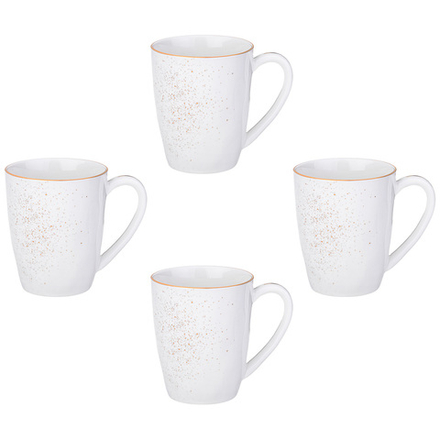 НАБОР КРУЖЕК BRONCO "GOLD" 4 ШТ. 310 МЛ (КОР=12НАБ.)