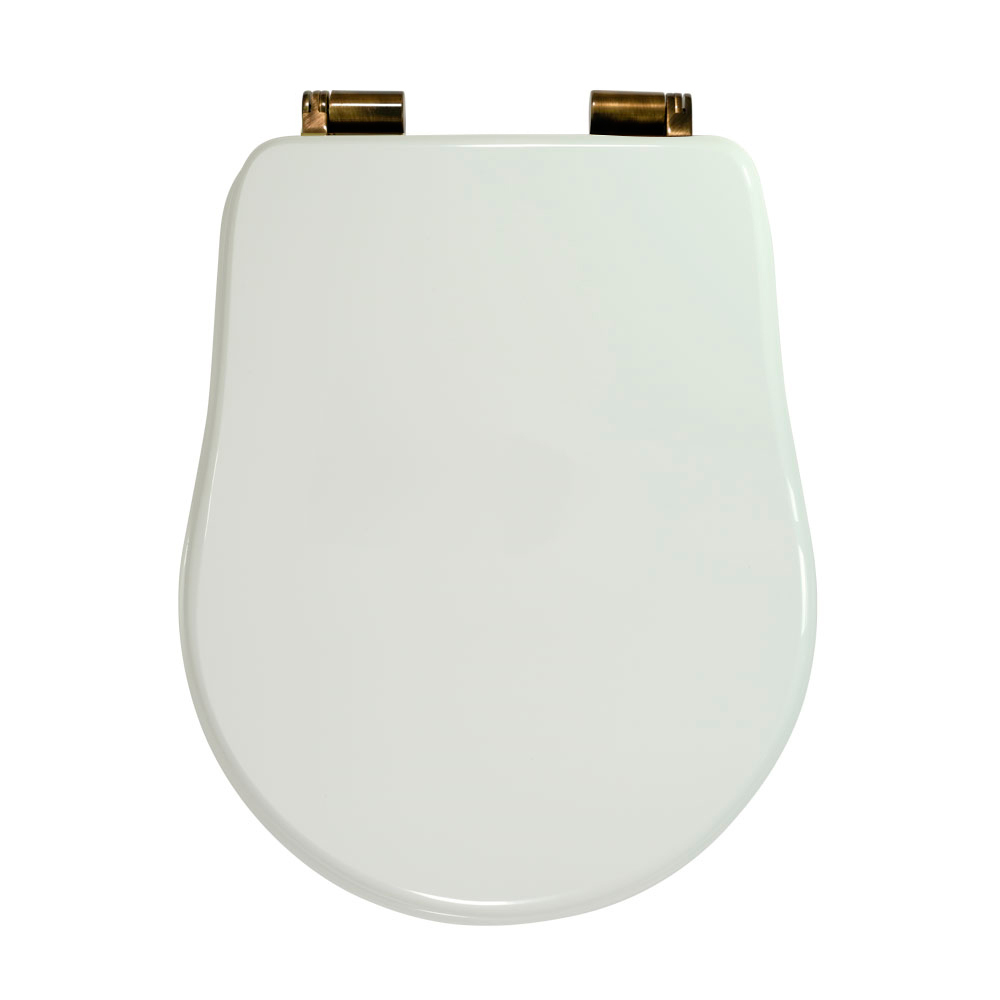 Сиденья для унитаза Migliore Bella 24684 с микролифтом, цвет: белый/бронза купить