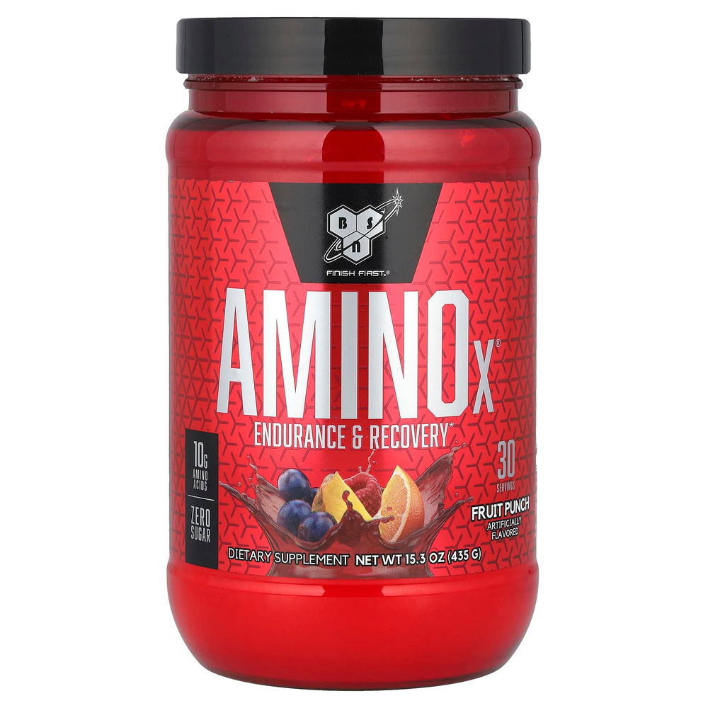BSN, AminoX, выносливость и восстановление, фруктовый пунш, 435 г (15,3 унции)