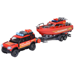 Majorette - Спасательная машина Land Rover с прицепом и лодкой Свет и звук 33,5 см 3716001 / артикул   3716001  / GTIN 3467452073612