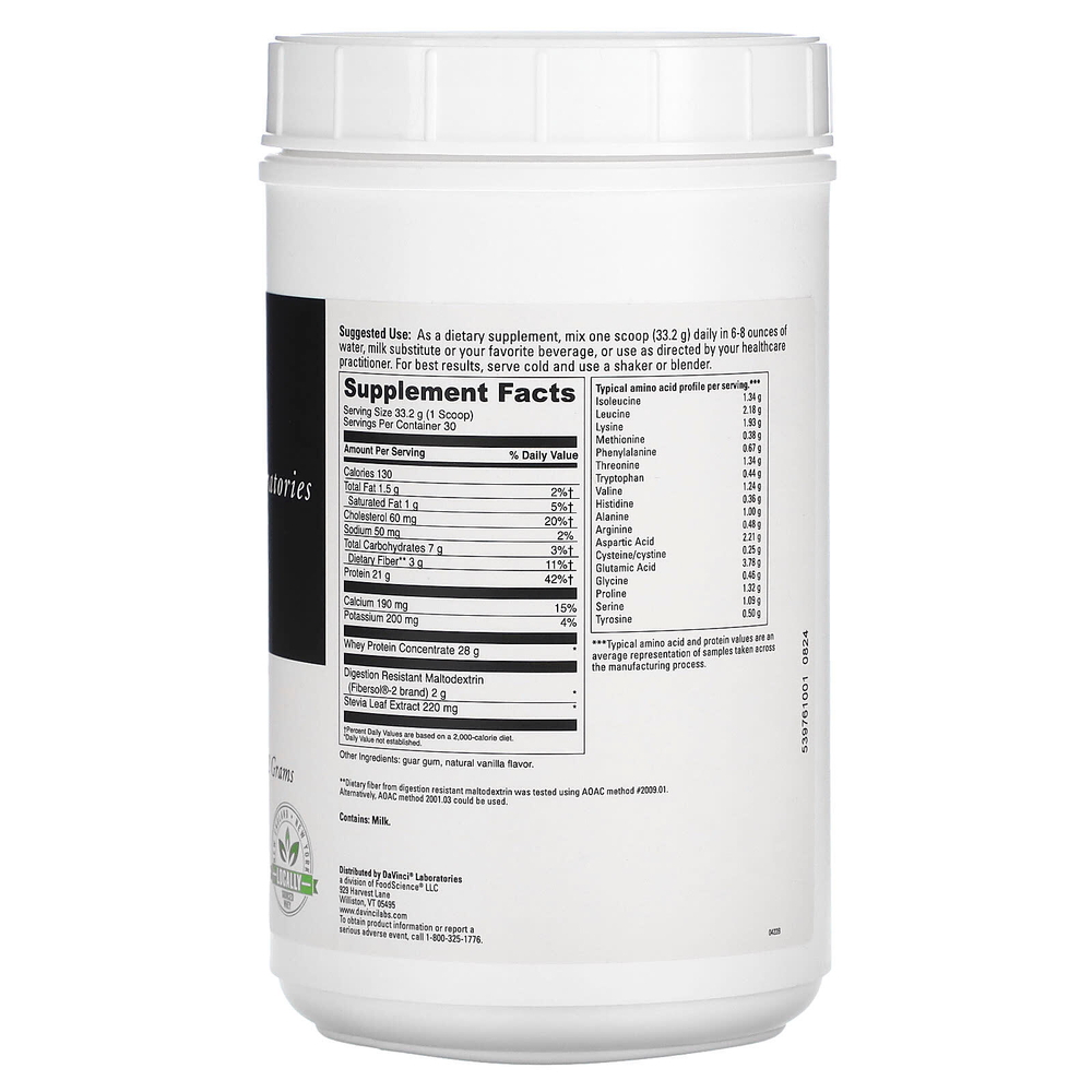 DaVinci Laboratories, Right Whey, сливочная ваниль, 996 г (2,2 фунта)