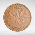 Canada, 1 Cent, 1964 – Elizabeth II (First Portrait), VF