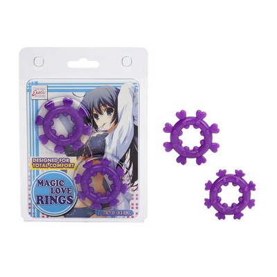 Набор из двух фиолетовых эрекционных колец MAGIC LOVE RINGS (Цвет: фиолетовый)