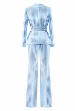 Брючный костюм голубой 33-02-20 SS