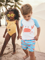 Костюм плавательный раздельный для мальчика Next E22-306, Голубой, Оранжевый