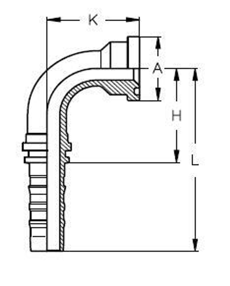 Фитинг DN 20 SFL 1 44.5 (90) CS