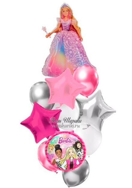 Букет шаров "Барби в бальном платье"