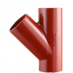 Тройник чугун SML Ду40/40мм 45гр б/растр RSP 404045