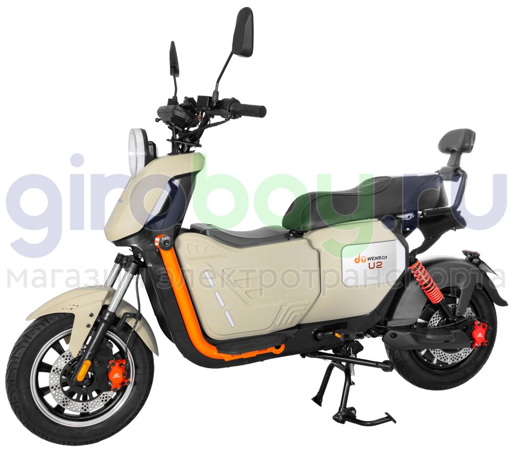 Электроскутер WENBOX U2 PRO 1500W (60V/30Ah) - Бежевый фото №1