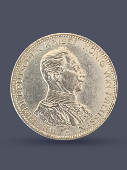 Монета 3 марки 1914 год "Вильгельм II" Германская Империя