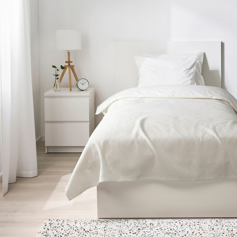 IKEA STENFRÖMAL  (ИКЕА СТЕНФРÖМАЛ)  -  Покрывало, белое, 150x250 см