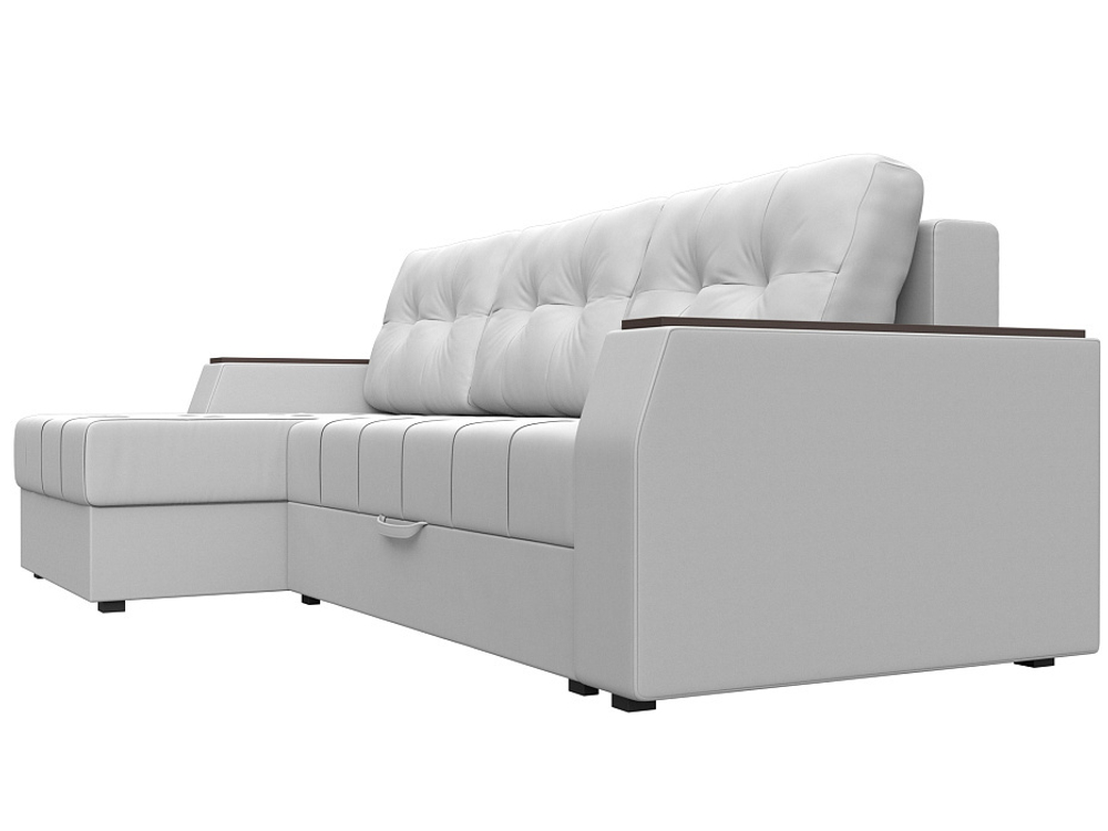 Диван угловой Эмир БС левый угол, Белый, Экокожа, 28403L
