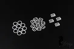 Набор металлофурнитуры белый 001, 10 мм