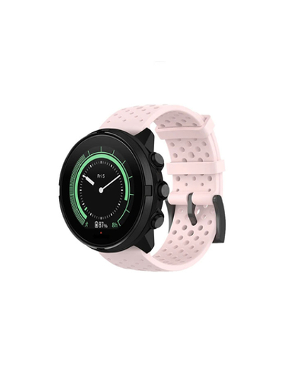 Силиконовый дышащий ремешок Suunto 24 mm для 9 / 9 Baro / 7 / D5 / Spartan Sport быстросъемный (Athletic 1) короткий (Розовый)