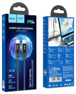Кабель HOCO X14 Type-C-Lightning PD20W 3А 1м Nylon Black