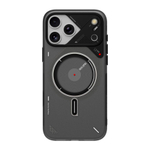 Прозрачный чехол MagSafe Aulumu A17 Frosted Case для iPhone 17 Pro Max Термополиуретановый чехол в футуристическом стиле с люминесцентным цветовым акцентом, защитой камеры, сенсорной накладкой для Контроллера камеры и теплорассеиванием в области процессор