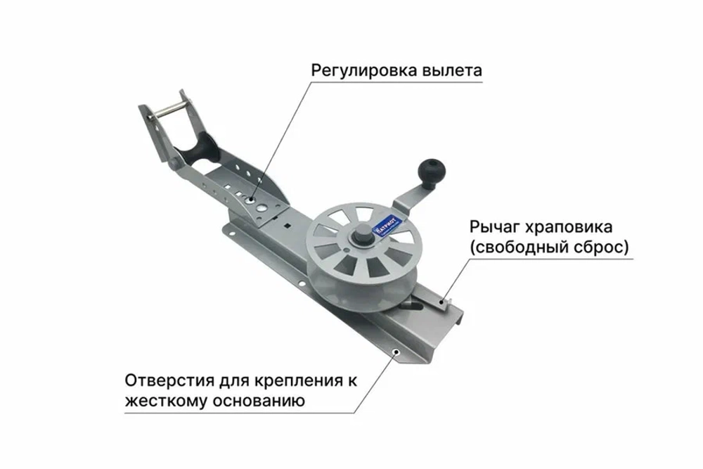Лебедка якорн. ручная на жесткое основание (до 6кг, 50м)