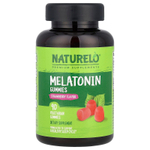 NATURELO, Жевательные мармеладки с мелатонином, клубника, 90 вегетарианских жевательных мармеладок (2,5 мг в 1 жевательной мармеладке)