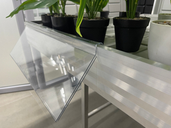 Ценникодержатель на борт 150*1000мм орг.стекло/прозр.