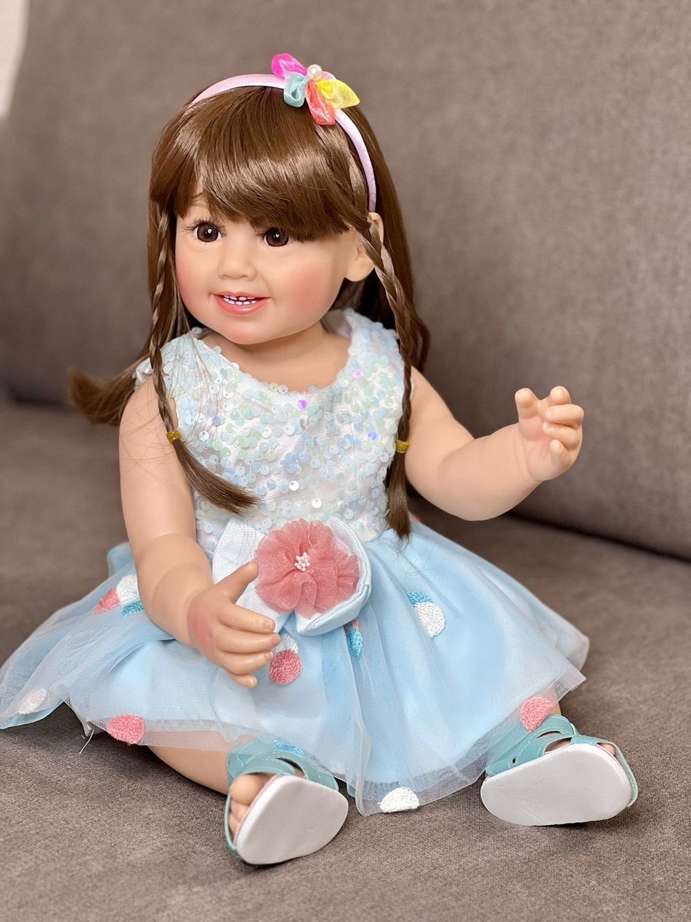 Кукла Реборн виниловая 55см в пакете (FA-041)