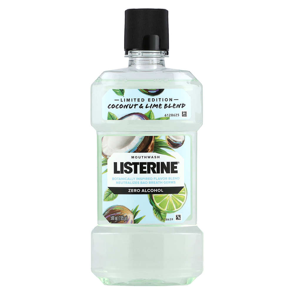 Listerine, Жидкость для полоскания рта, ограниченная серия, смесь кокоса и лайма, 500 мл (1,05 пункта)