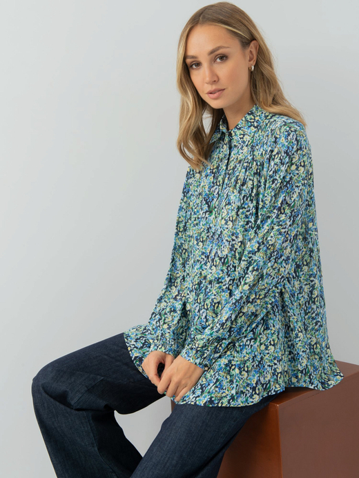 Блузка свободного кроя из вискозы