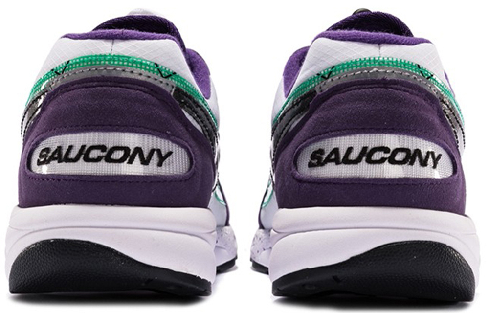 Saucony classic retro low-cut running shoes men's purple and white