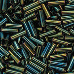 Японский бисер TOHO Bugle (стеклярус) 6mm (№84), металлизированный, непрозрачный глянцевый