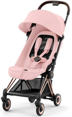 Коляска Cybex Coya Rosegold Frame Cloud G i-Size Magic Black 2 в 1 Peach Pink с дождевиком и бампером