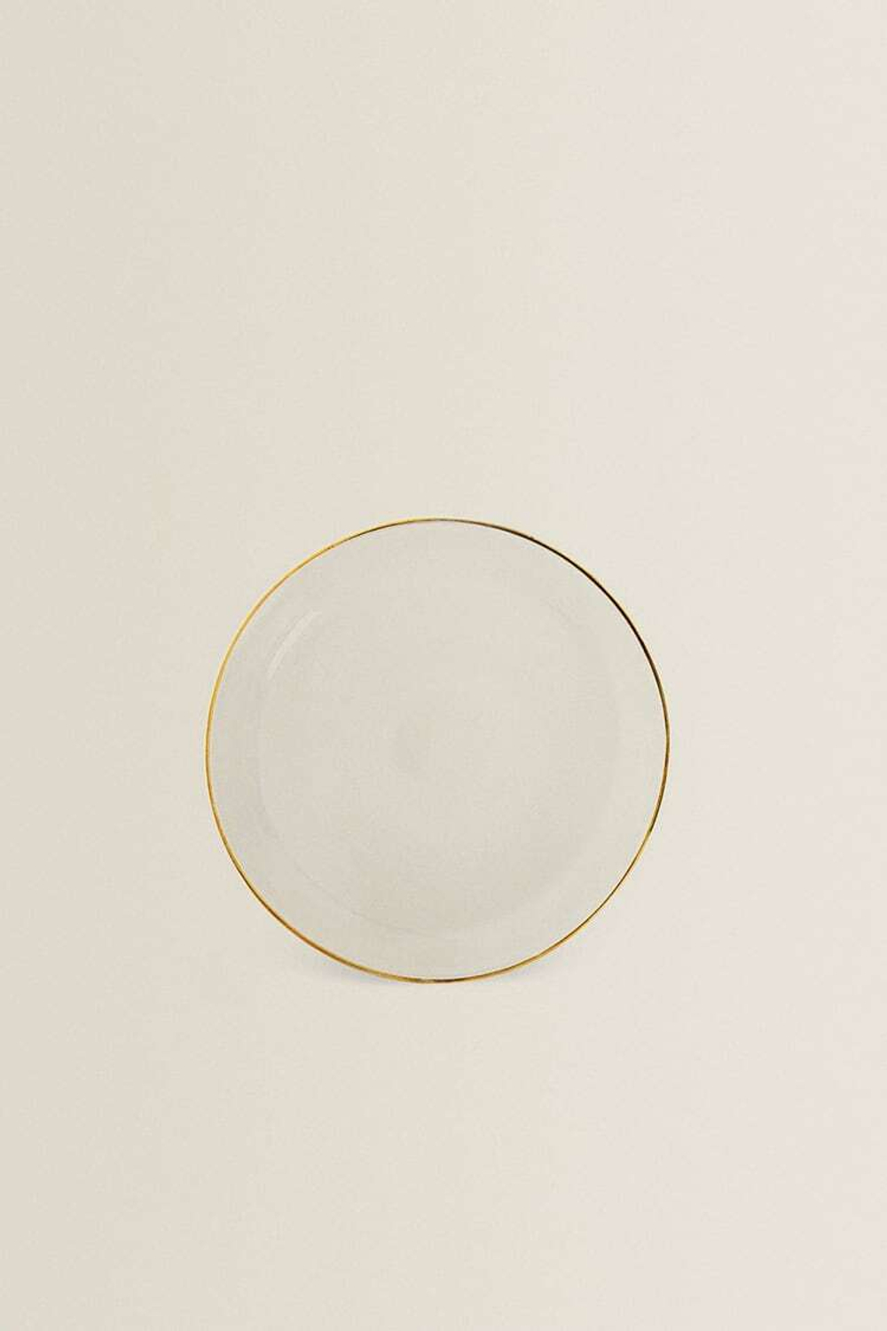 ZARA HOME ТАРЕЛКА ИЗ БОРОСИЛИКАТНОГО СТЕКЛА С ОБОДКОМ, ЗОЛОТИСТЫЙ