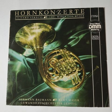 Винтажная виниловая пластинка LP R. Strauss Р. Штраус Carl Maria von Weber, Hornkonzerte Валторновые концерты (ГДР 1986)
