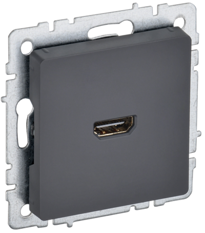 BRITE Розетка HDMI РHDMI-0-БрГ графит IEK