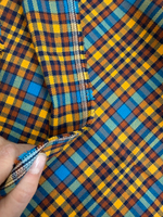 Ткань плательная в клетку (Италия) шерсть/вискоза/поламид ш-145см цена за 1 м