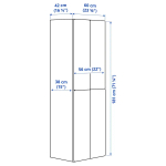 Шкаф детский - IKEA PLATSA/SMÅSTAD/SMASTAD, 60x40x180 см, белый, ИКЕА