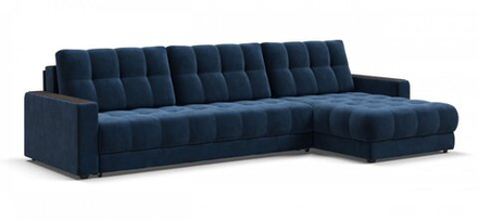 Диван Угловой Босс Макс (Велюр Монолит синий)