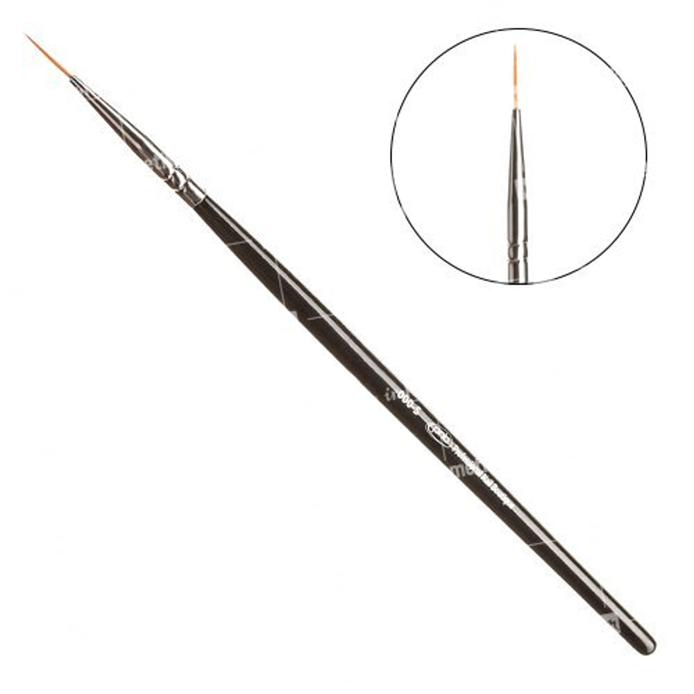 Кисть для дизайна 2D. круглая 000-s PNB, нейлон/ Nail Art Brush round 000-s, nylon