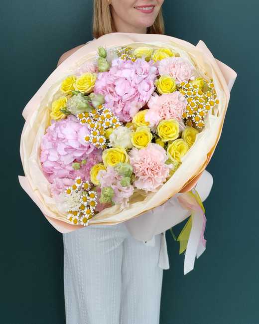 Сборный букет пастельных тонов(00318)