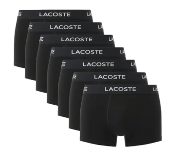 Мужские спортивные боксеры Lacoste Cotton Jersey Trunks 7P - black