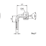 Фитинг DN 10 BSP (Г) 3/8 (90)  (штифтованная гайка) (o-ring)