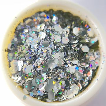 Блестки шестигранники для дизайна ногтей №7