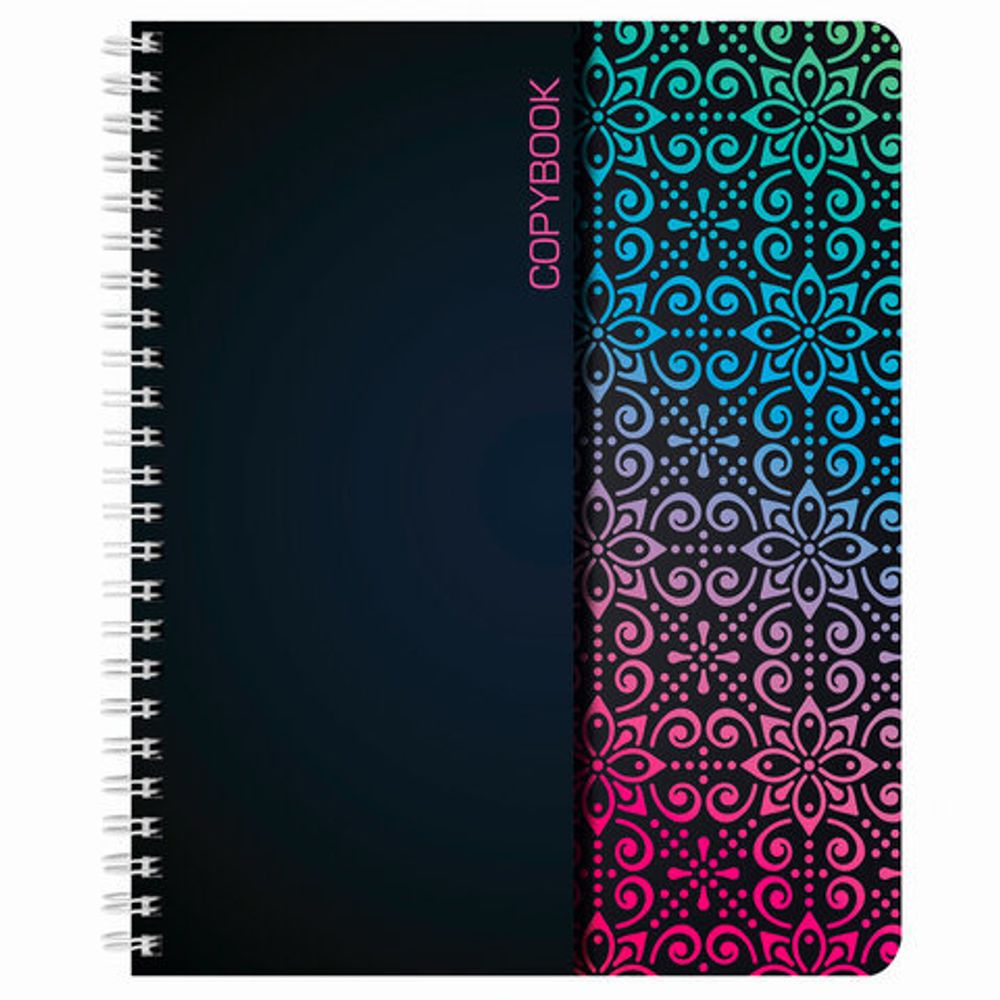 Тетрадь А5, 48 л., BRAUBERG ЭКО, гребень, клетка, обложка картон, АБСТРАКЦИЯ, 403053, 1шт