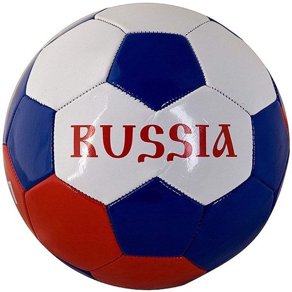 Мяч футбольный, 330-350г, №5, PVC, глянц., 2 слоя, Россия.